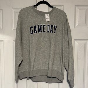 NWT J. Crew Gray Game Day Sweatshirt